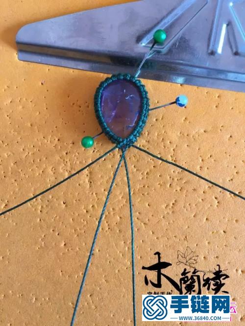 绳编浅夏紫晶包石手链的详细制作图解