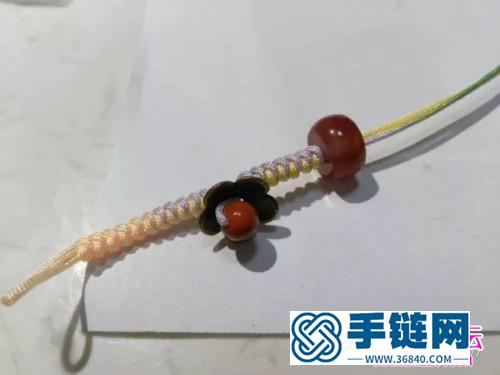 编绳流苏胸针的制作图解