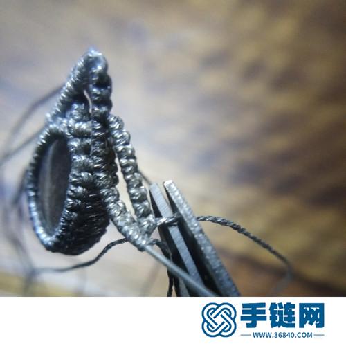 中国结蜡线包石精灵戒指的详细制作图解