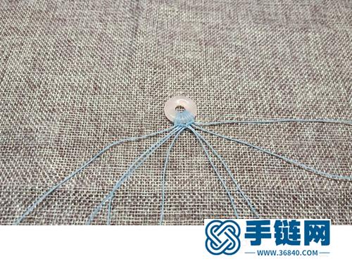 中国结蜡线平安扣手绳的详细制作图解
