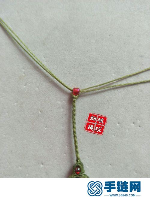 中国结绳编翱翔天使项链的制作图解