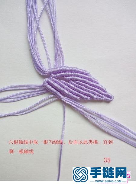 蜡线绳编百合花饰品的详细教程