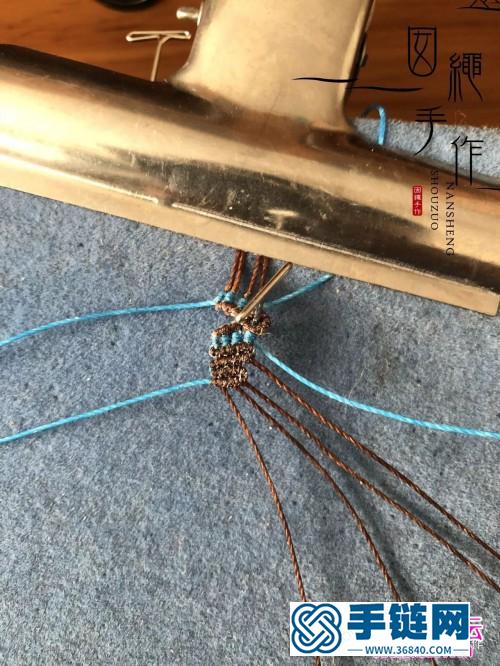绳遍微芯蜡线檀木珠脚链的详细编制教程（囡绳手作）
