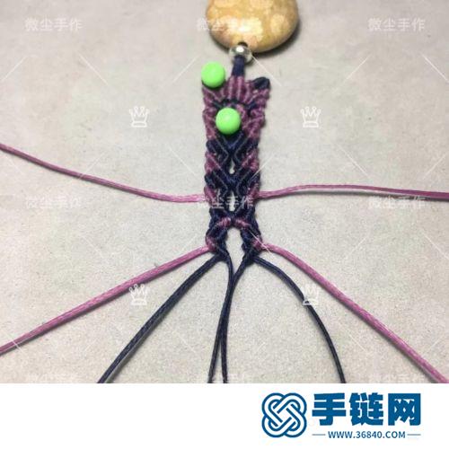 中国结扁蜡珊瑚玉珠手链的详细编制方法