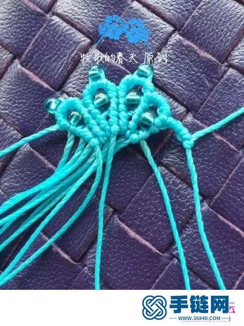 蜡线编织米珠耳环的详细制作图解