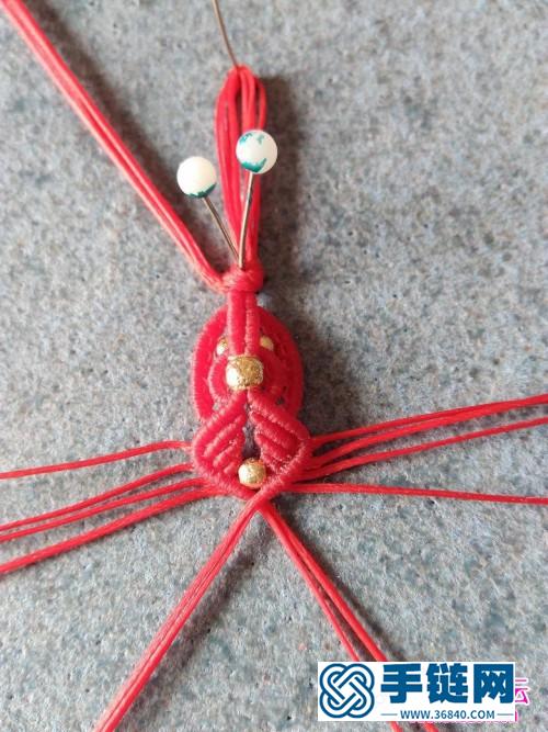 绳编二合小挂饰、手链的详细编制教程