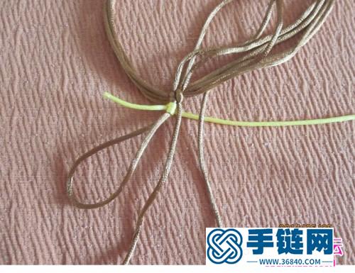 中国结绳编车前菊拖鞋的详细编制教程