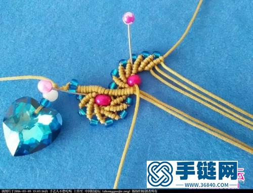 中国结编织海洋之心项链教程