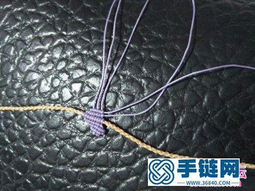 绳编心形手链的方法