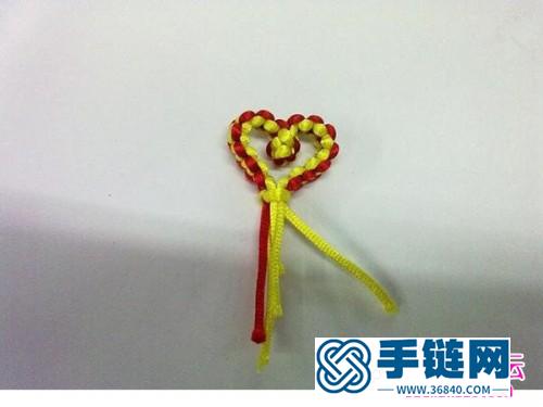 中国结心形双心结的制作图解