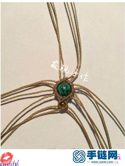 圆珠编绳戒指的制作方法