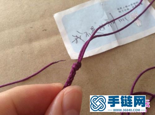 中国结编织同心结手绳的方法图解