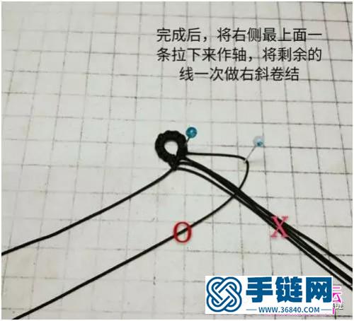 绳编S纹米珠斜卷结手绳的详细编制教程