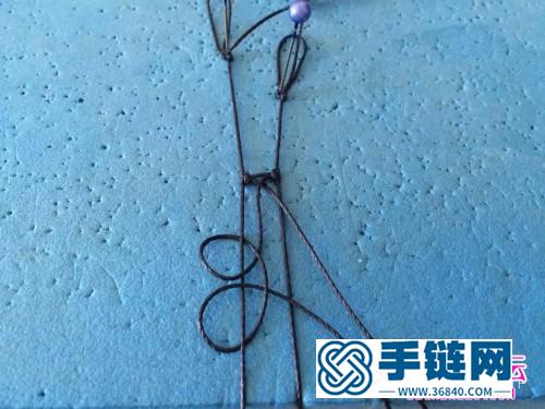 南美圆蜡线制作包水晶的项链教程