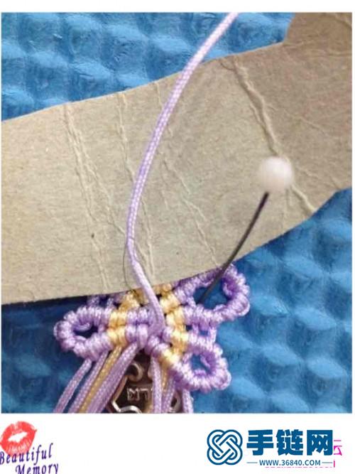叠蝶串珠手绳的详细制作教程