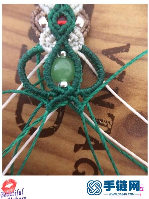 蜡线绿珠耳环的制作方法