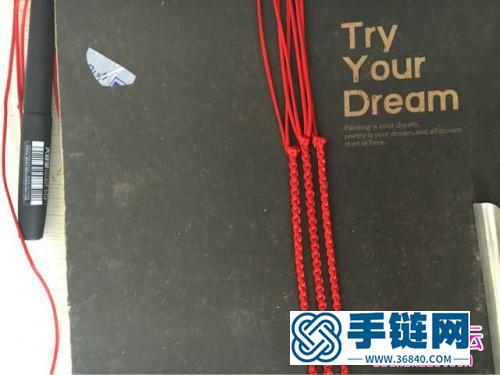 中国结编织三股手绳的方法图解