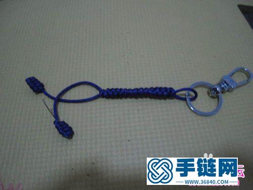 中国结编织蛇结凤尾钥匙链图片，有编法教程