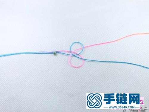 925银小胖鱼七彩手绳的制作方法图解