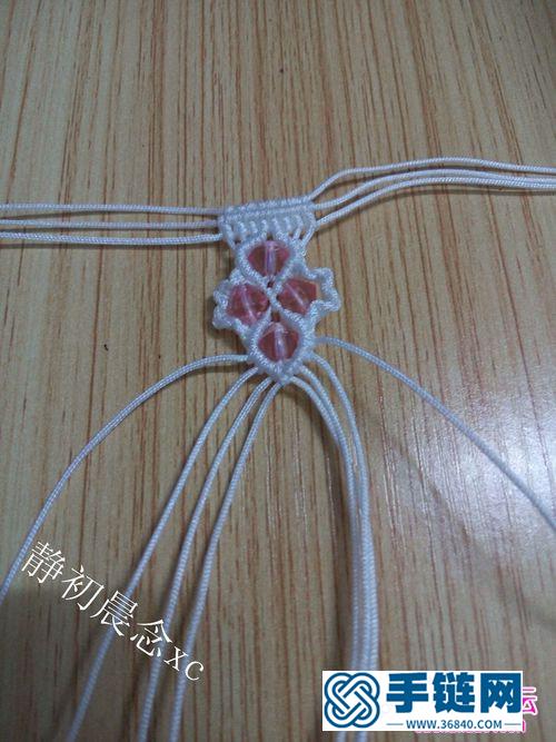 中国结编织的粉晶之恋项链教程