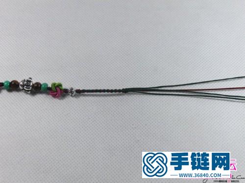 925银小鱼和莲蓬手链的制作方法