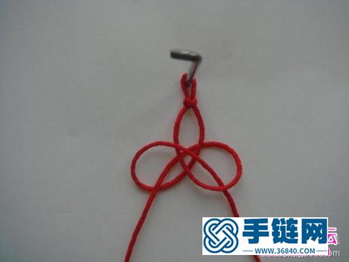 中国结编织红绳串珠戒指教程