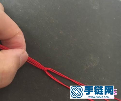 中国结编织串珠四股手绳的方法