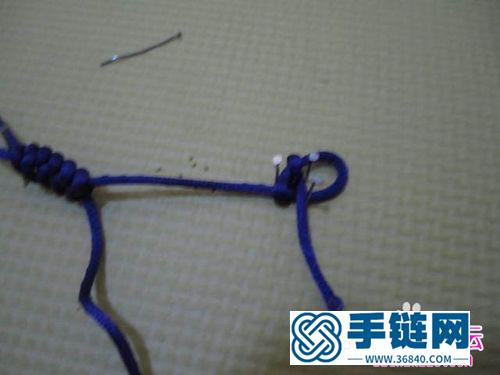 中国结编织蛇结凤尾钥匙链图片，有编法教程
