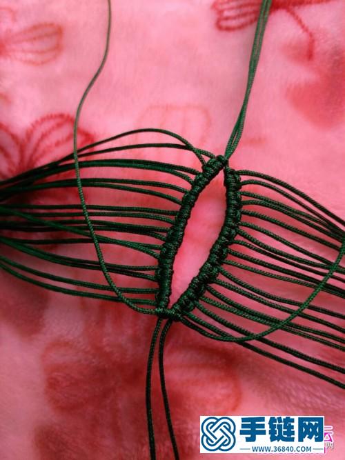 绳编包珠子碗豆吊坠的编制步骤图
