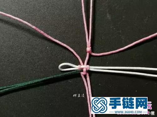 用绳编樱花书签的方法