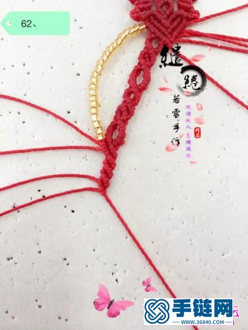 中国结编织粉晶项链方法图解