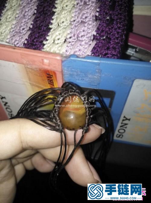 中国结编织半宝石项链吊坠图片，有详细教程