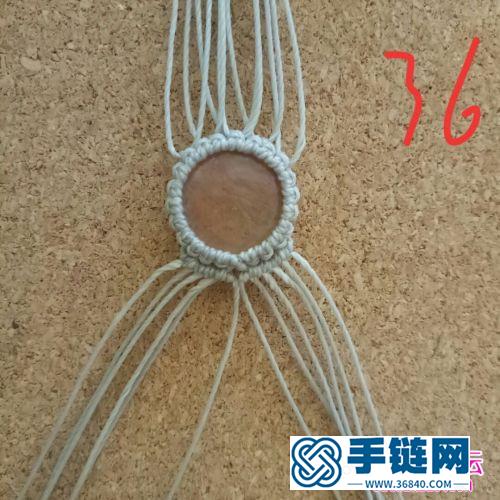 蜡线包西瓜晶手绳的制作方法