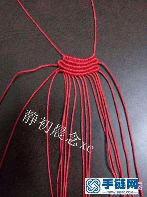 中国结蜿蜒耳环的编织步骤图