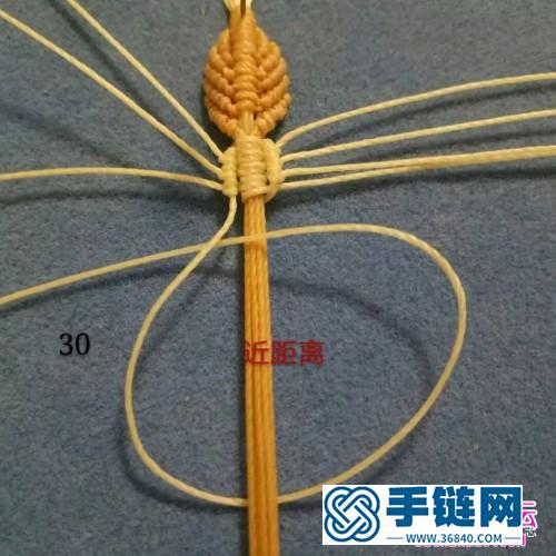 蜡线叶想连手链的详细编制教程
