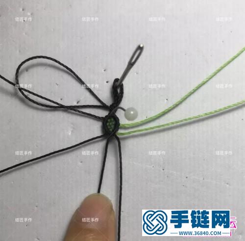 绳编南美蜡线绳编小叶子的详细图解