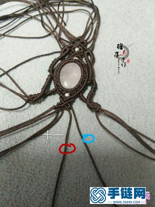 玉线包石手环的制作方法