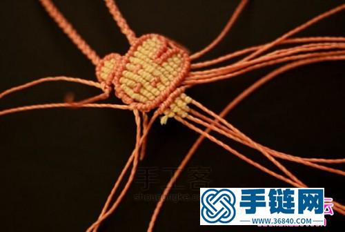 中国结娃娃脸手绳的编法图解