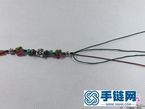 925银小鱼和莲蓬手链的制作方法