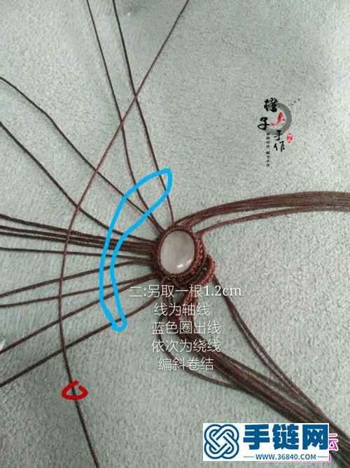 玉线包石手环的制作方法