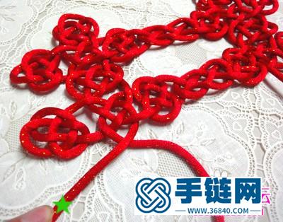 编结中国结红双“囍”字图解