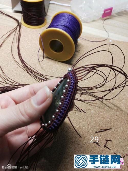南美蜡线编织拉长石项链的详细制作教程
