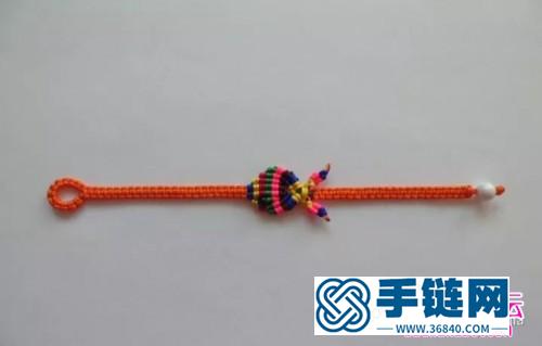 绳编彩色小鱼手链（挂件）的制作图解