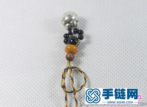 流苏银铃手机小挂饰的制作方法