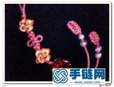 中国结编织花朵吊坠小挂件教程