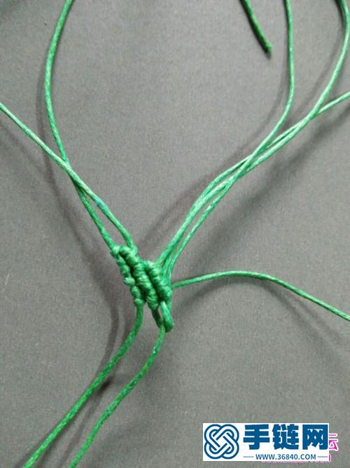 蜡线小叶子耳环的制作方法