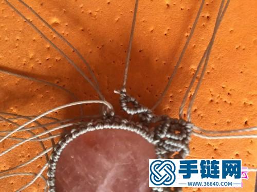 蜡线复古包摩根石项链挂坠的详细制作教程