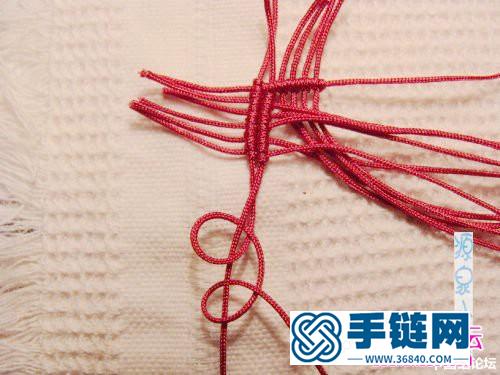 中国结编织手链的中间花样部分图解