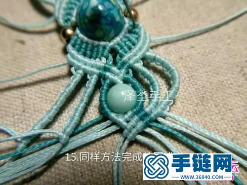夏日冥想清凉单珠手链的详细编制图解