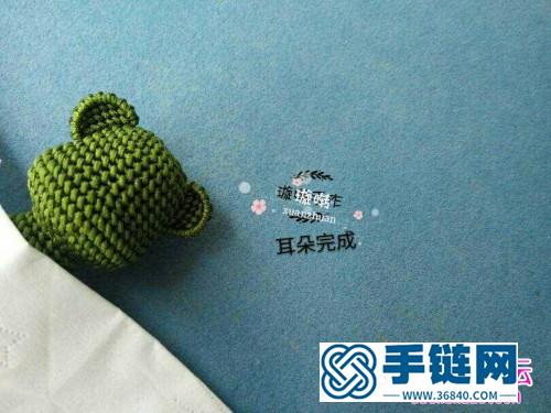 蜡线绳编彩色小熊熊的详细编制图解